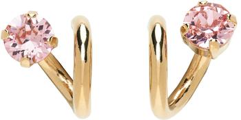 Justine Clenquet | Gold & Pink Vickie Earrings商品图片,独家减免邮费
