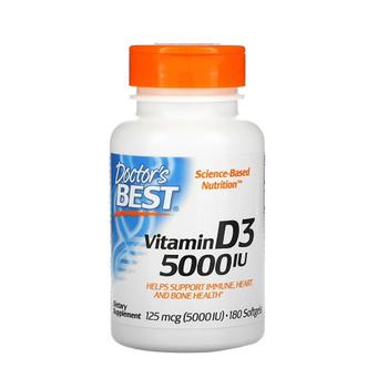 推荐Doctors Best Vitamin D3 5000 IU Softgel Capsules, 180 Ea商品