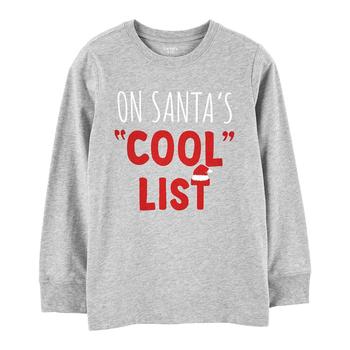 Carter's | Little Boys Santa's Cool List Jersey T-shirt商品图片,
