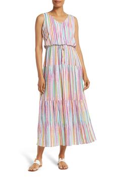 Nina Leonard | Tie Dye Sleeveless Maxi Dress商品图片,5.4折