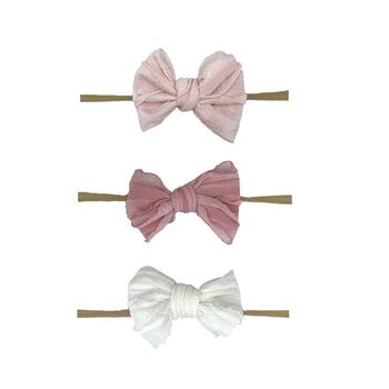商品Baby Girl Bow + Headband Set - Pink图片