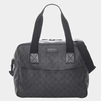 古驰托特包, [二手商品] Gucci | Gucci Black GG Supreme Duffle Bag商品图片 9折