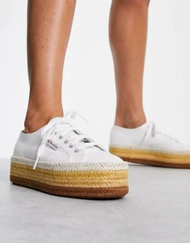 推荐Superga 2790 Rope espadrille trainers in white商品