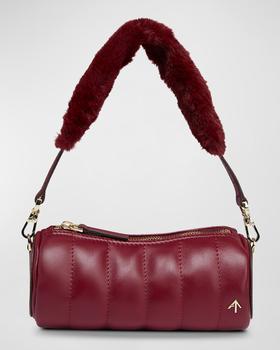 Manu Atelier | Mini Padded Cylinder Faux-Fur Shoulder Bag商品图片,7.5折