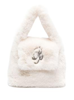 推荐BLUMARINE faux-fur detail tote bag商品