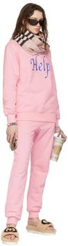 推荐SSENSE Exclusive Pink 'Help' Sweatshirt & Lounge Pant Set商品