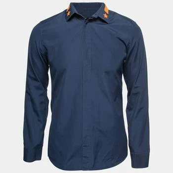 推荐Givenchy Navy Blue Cotton Star Embroidered Collar Shirt S商品