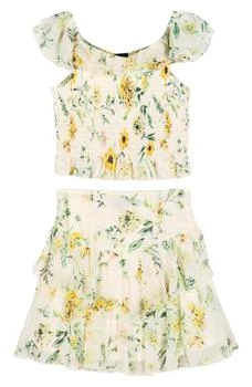 Zunie | Kids' Floral Chiffon Ruffle Tank & Skirt Set,商家Nordstrom Rack,价格¥130