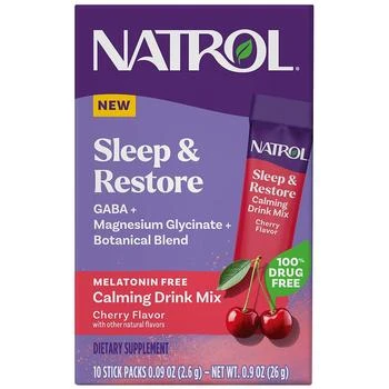Natrol | Sleep & Restore Melatonin Free Calming Drink Mix Cherry,商家Walgreens,价格¥205