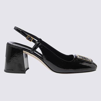 tory burch鞋高帮鞋, Tory Burch | BLACK LEATHER GEORGIA PUMPS商品图片 7.4折