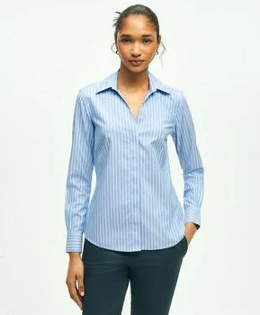 推荐Fitted Stretch Supima® Cotton Non-Iron Striped Dress Shirt商品