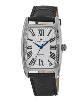 Hamilton | Hamilton Boulton Mechanical White Dial Black Leather Strap Men's Watch H13519711商品图片,7.5折