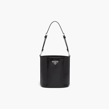 Prada | PRADA Bucket bag in black leather商品图片,7折