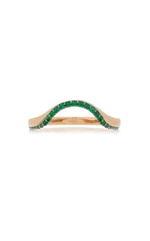 Marie Mas | Marie Mas - 18K Rose Gold Emerald Ring - Green - US 7 - Moda Operandi - Gifts For Her,商家Fashion US,价格¥15189