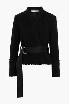 IRO | Vipeana belted boucle-knit wrap jacket商品图片,3折