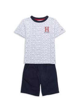 Tommy Hilfiger | Little Boy’s 2-Piece Logo Tee and Shorts Set商品图片,2.7折