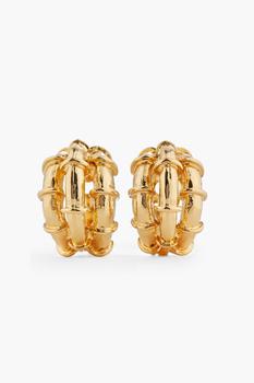 商品Kenneth Jay Lane | Gold-tone clip earrings,商家THE OUTNET US,价格¥326图片