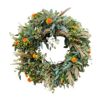 商品GreenishBlu | Fresh Real Seeded, Safflower and Pampas Wreath,商家Macy's,价格¥707图片