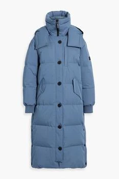 推荐Reversible quilted cotton-blend shell hooded down coat商品