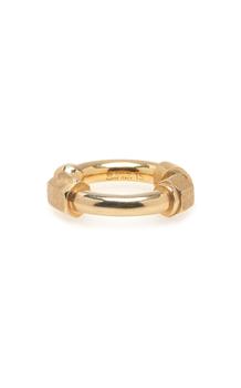 商品Bottega Veneta - Women's Brushed Gold-Plated Sterling Silver Ring - Gold - IT 13 - Moda Operandi - Gifts For Her图片