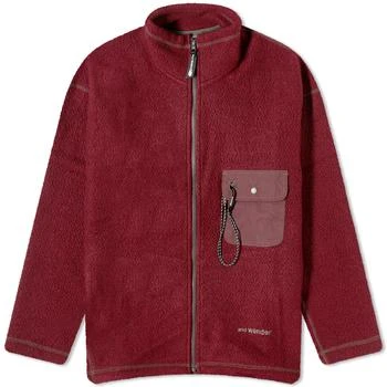 and wander Re Wool Jacquard Zip Fleece Jacket,价格$327.40