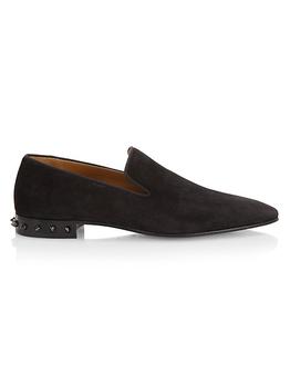 Christian Louboutin | Marquees Spiked Suede Loafers商品图片,