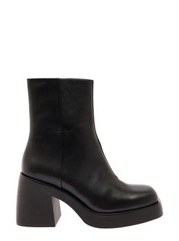 brooke Black Leather Boots Chunky Heel Woman Vagabond product img