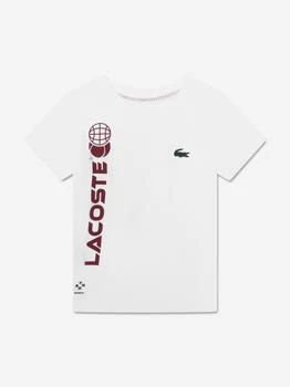 Lacoste | Boys Tennis Logo T-Shirt in White 额外8折, 额外八折