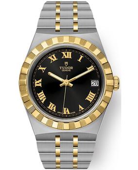 Tudor | Tudor Royal Black Dial Stainless Steel and Yellow Gold Unisex Watch M28403-0003商品图片,9.4折, 独家减免邮费