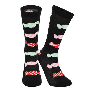 商品Wauw Capow | Candies print knee socks in black,商家BAMBINIFASHION,价格¥114图片