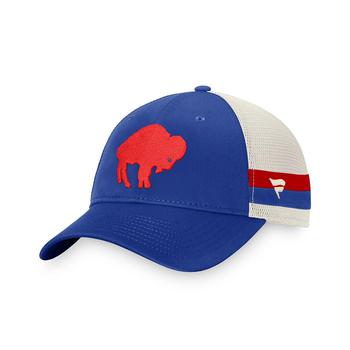 Fanatics | Men's Branded Royal, White Buffalo Bills Historic Logo Iconic Team Stripe Trucker Snapback Hat商品图片,