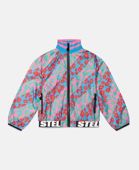 推荐Stella McCartney - Striped Floral Print Active Logo Jacket, Woman, Multicolour, Size: 2商品