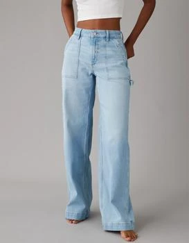 AE | AE Dreamy Drape Stretch Super High-Waisted Baggy Wide-Leg Jean 