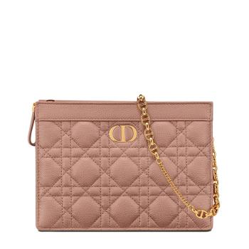 迪奥经典款, Dior | 【预售3-7天】DIOR/迪奥 21秋冬CARO系列 女士绯红色柔软牛皮革藤格纹细长款单肩斜挎链条手拿包S5106UWHC_M50P商品图片 7.9折, 包邮包税