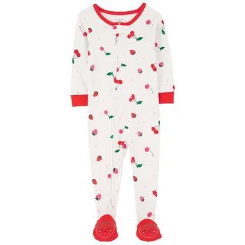 Carter's | Baby Girls One Piece Cherry 100% Snug Fit Cotton Footie Pajamas 8折, 独家减免邮费