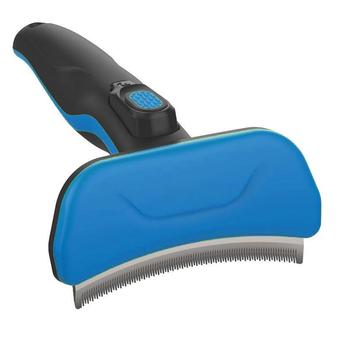 商品Pet Life | Pet Life  'Fur-Guard' Easy Self-Cleaning Grooming Deshedder Pet Comb,商家Premium Outlets,价格¥212图片