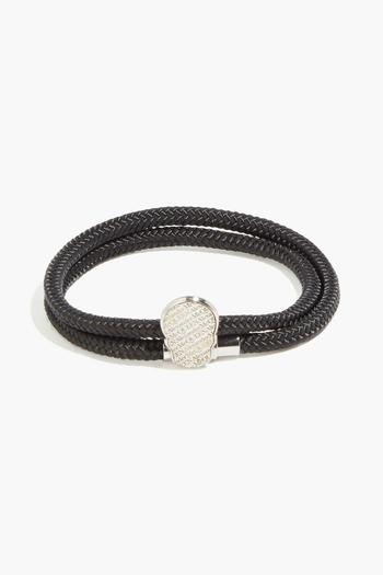 Alexander McQueen | Skull tag Friendship silver-tone woven bracelet商品图片,6.5折×额外7.5折, 额外七五折