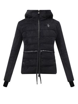 推荐Logo-patch faux-fur quilted down hooded jacket商品