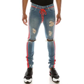 RON TOMSON, RON TOMSON | Men's Modern Side Stripe Thrashed Skinny Jeans商品图片 