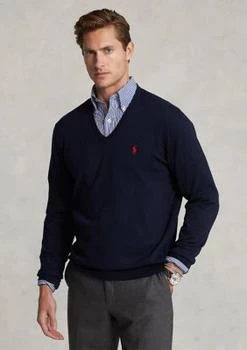 Ralph Lauren | Ralph Lauren Cotton V Neck Sweater,商家Belk,价格¥618