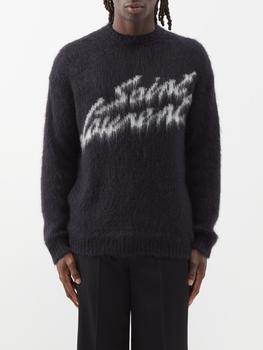 推荐Logo-jacquard mohair-blend sweater商品