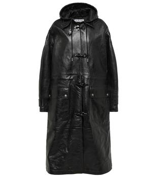 推荐Oversized leather duffel coat商品