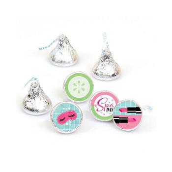 推荐Spa Day - Girls Makeup Party Round Candy Sticker Favors - Labels Fit Hershey's Kisses (1 sheet of 108)商品