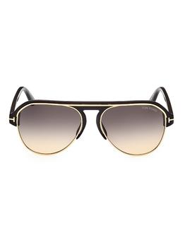 tom ford墨镜推荐, Tom Ford | Tom Ford Eyewear Marshall Aviator Frame Sunglasses商品图片 7.6折