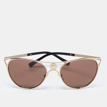 推荐Versace Gold/Black Mod.2237 Aviator Gradient Sunglasses商品