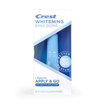 商品Crest Whitening Emulsions On-the-Go Leave-On Teeth Whitening Gel Pen, 0.35 Oz (10 G)图片