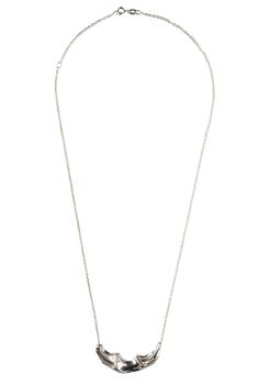 商品Moon statement necklace in eco sterling silver图片