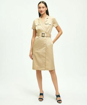 Brooks Brothers | Cotton Belted Safari Shirt Dress商品图片,4.9折