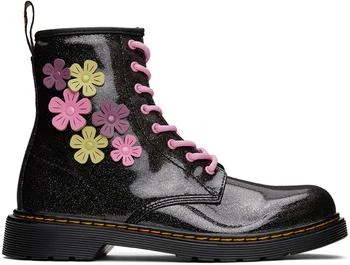 Dr. Martens | Kids Black 1460 Flower Appliqué Big Kids Boots 
