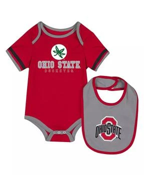 Colosseum | Baby Boys and Girls Scarlet Ohio State Buckeyes Bodysuit with Bib Set,商家Macy's,价格¥184